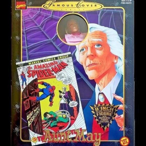 Other - Marvel Comics Spider-Man Famous Cover Series AUNT MAY 8" Toy 1997 ToyBiz NEW